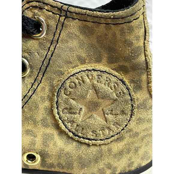 Converse Tan Leopard Print Suede High Top Sneakers Youth Size 11 - Picture 10 of 10